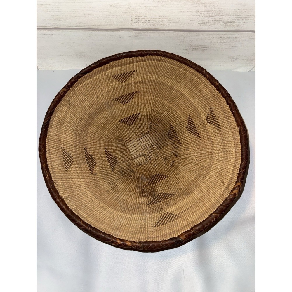Vintage Tonga Basket Binga Zimbabwe African Wall Art Winnowing Grandmother Tray